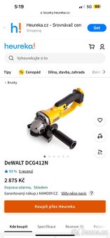 Dewalt 20MAX DCG412 Nová Bruska $$$$$$$$$$$$$$$$$$$$$$$$$$$$ - 2