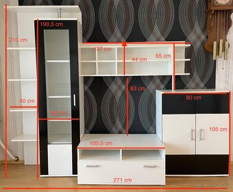 Obývací stěna v černobílém designu - 2