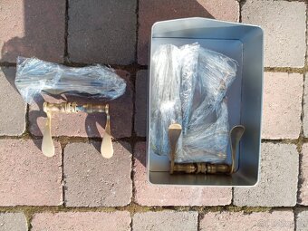 Mosazné kliky s kováním 4 sady - 2