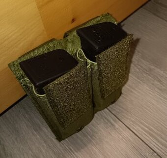 Pouzdro dvojité zelené Molle na 2 zásobníky_GLOCK a další - 2