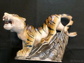 Impozantní porcelánová socha tygra - 2
