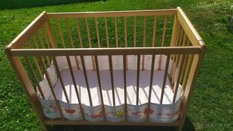 Dětská dřevěná postýlka 100 x 50 cm - minipostýlka - 2