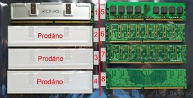 RAM SDRAM, DDR1, DDR2 ceny a dostupnost v popisu - 2