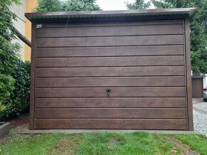 Plechová garáž 3x5, barva ořech - 2