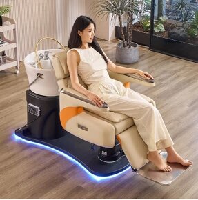 Moderní elektrické křeslo s integrovanou mycí vaničkou - 2