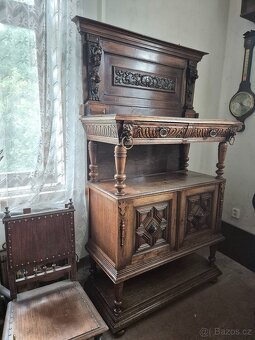 Starožitný dubový kredenc / priborník Mechelen - 2