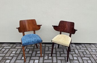 Retro designová křesílka TON po renovaci - 2