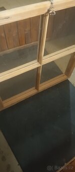 Obraz a zrcadlo ze starých rámů oken - 2