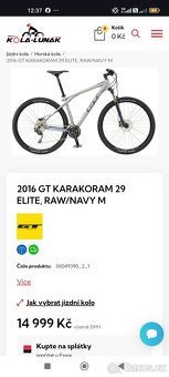 Prodám kolo GT Karakoram 29" trail a xc i do města - 2