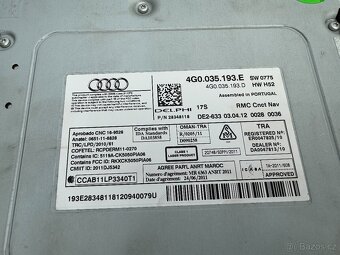 Jednotka navigace, multimédií Audi A6 4G 4G0035193E - 2
