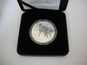 Stříbrná mince Pravěký svět - Parasaurolophus proof - 2