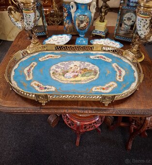 Obrovský porcelánový podnos Sevres Francie - 2