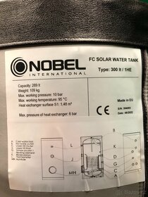 Bojler 300l - Solární zásobník NOBEL - 2