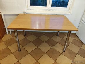 Jídelní stůl 140x90 Lamino, nerez, ABS hrany - 2