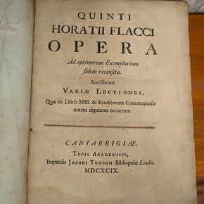 QUINTI HORATII FLACCI OPERA, 1699 - 2
