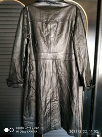 Dámský kožený kabát černý, vel. 42 - 2
