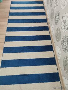 Moderní koberec, modro-bílá. Super stav - 2