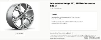 19G alu kola original aneto pro seat ateca leon 19 5x112 LET - 2