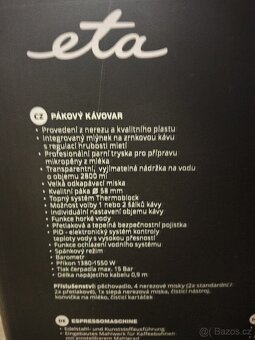Kavovar Espresso ETA Baricelo 7181 90000 - 2