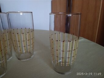 4 retro sklenice 3 dcl, - 2