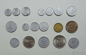 Mince NDR Německá dem. republika 1949-1977 18ks - 2