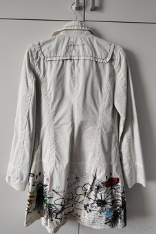 Dámský stylový krémový kabát Desigual, vel. 38 - 2