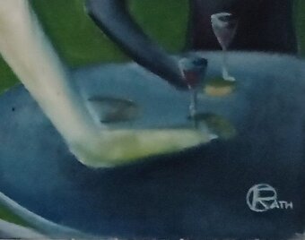 ázeňská kolonáda – velkoformátový olej na plátně - 2