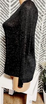 ČERNÝ LUREXOVÝ SVETŘÍK - M&CO - vel.L - 2