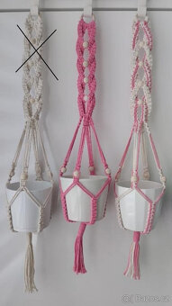 DEKORACE PRO KVĚTINÁČE - MAKRAMÉ - 2