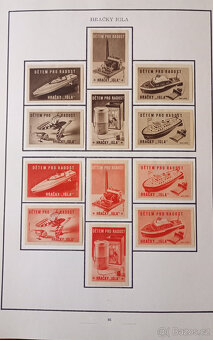 Historické zápalkové nálepky Československo r45-58 - 2