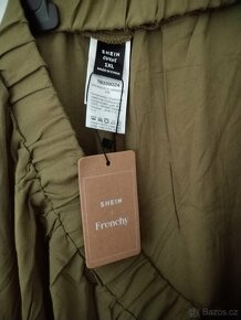 Letní kalhoty Shein Curve vel. XL, khaki/army zelená - 2