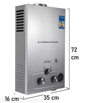Plynový průtokový ohřívač JSD36 18l/min - 2