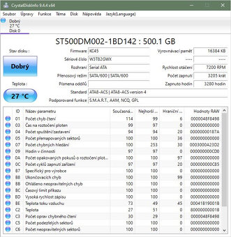 Prodám 3.5" Seagate Barracuda 500GB, 7200 ot/min, SATA III - 2
