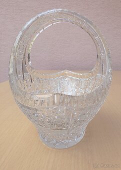 Křišťálový košík broušený - 2