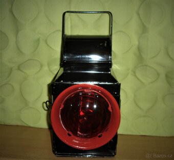 DRÁŽNÍ LAMPA - VELKÁ PETROLEJKA KOMPLETNÍ... - 2