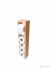 Dřevěný držák toaletního papíru - 2