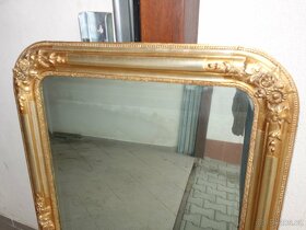 Barokní zrcadlo zlacené ze zámku - 2