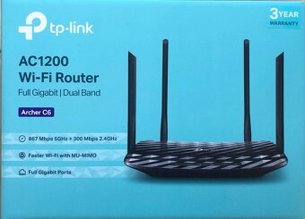 WI-FI router Archer C6 TP-LINK; routery O2 Smartbox v1, v2 - 2