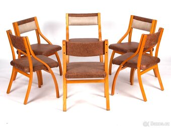 6x designové retro židle, návrh L.Volák, TOP stav. - 2