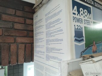 Bazén POWER STEEL 488 x122cm + písková filtrace-nové - 2