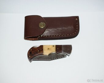 Kuchyňský cestovní nůž - ruční výroba, damašek - 2