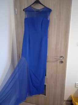 Dlouhé modré šaty - 2