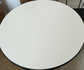 Stůl/stolová deska bílá s černou hranou - 2