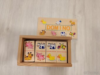 Woody DŘEVO Minidomino Zvířátka (dřevěná hračka) - 2