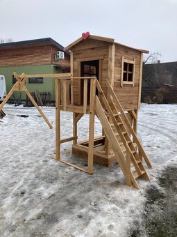 Dřevěný domeček pro děti , dětské hřiště - 2