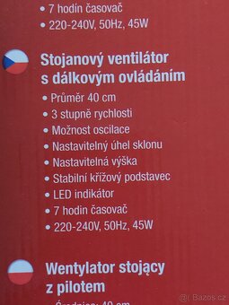 Stojanový ventilátor HAUSMEISTER-NOVÝ. - 2
