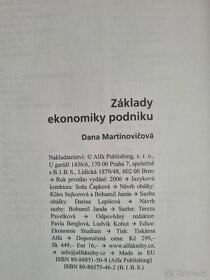 Základy ekonomiky podniku - Dana Martinovičová - 2