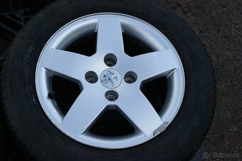 hezky stav 4ks alu original vozy Peugeot a Citroe letni pneu - 2