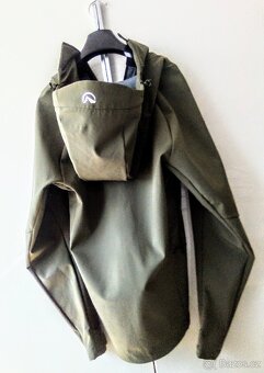 Khaki softshellová bunda s kapucí Northfinder --vel.M - 2