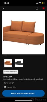 IKEA LINDÅKRA 2 místná rozkládací pohovka - 2